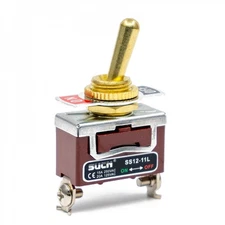 SS12-11L Brass Toggle Switch Self-locking Type Desk Lamp Tube Accessories 2PCS