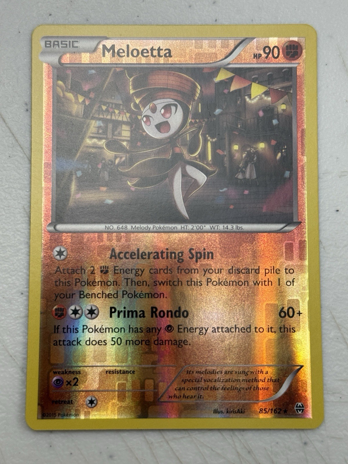 Pokemon Meloetta 85/162 Holo Rare BREAKthrough Holo NM