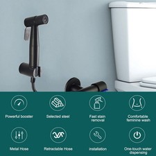 Vaporisateur de toilette bidet mat nettoyage doux avec options d'utilisatio