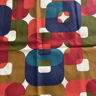 Vintage 5th Avenue Design Inc Mid Century mod retro style fabric 45.5  x 73 