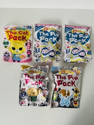 5 x Girl Talk Welpe Katze Pack Sammlerstück Radiergummis Neuheit Gummis Spielzeug Partytüten