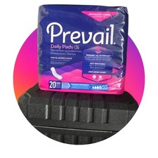 Prevail Daily Pads na wyciek pęcherza Umiarkowana chłonność 3-pak Pakiet / 60 podkładek