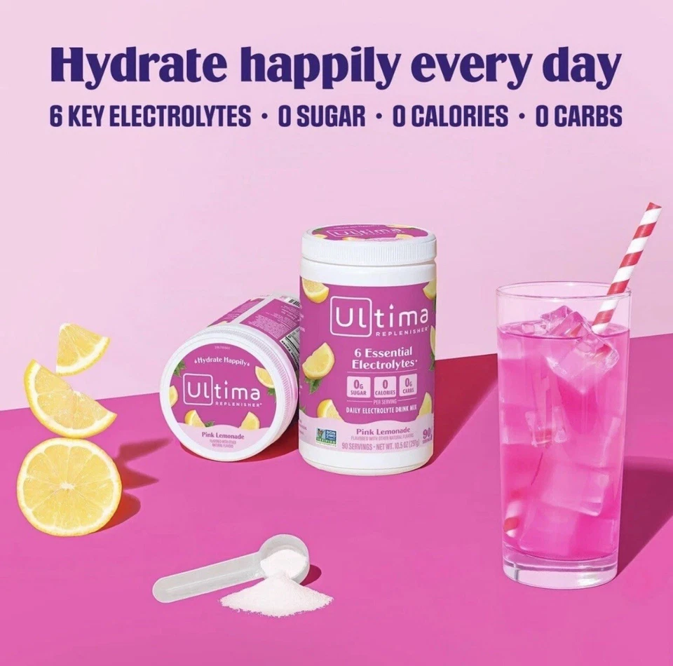 2x Ultima Replenisher смесь электролитных напитков - розовый лимонад, 90 порций - Изображение 3 из 4