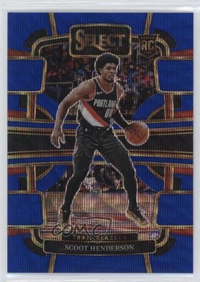 2023 Panini Select Concourse Blue Wave Prizm /75 Scoot Henderson Rookie RC 15xk