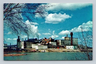 Dryden Paper Company Kraft Mill Ontario Canada Vintage Postcard Pulp Paper