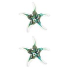 2 stücke Kreative Sea Star Modelling Glas Handwerk Desktop Ornament Bunte