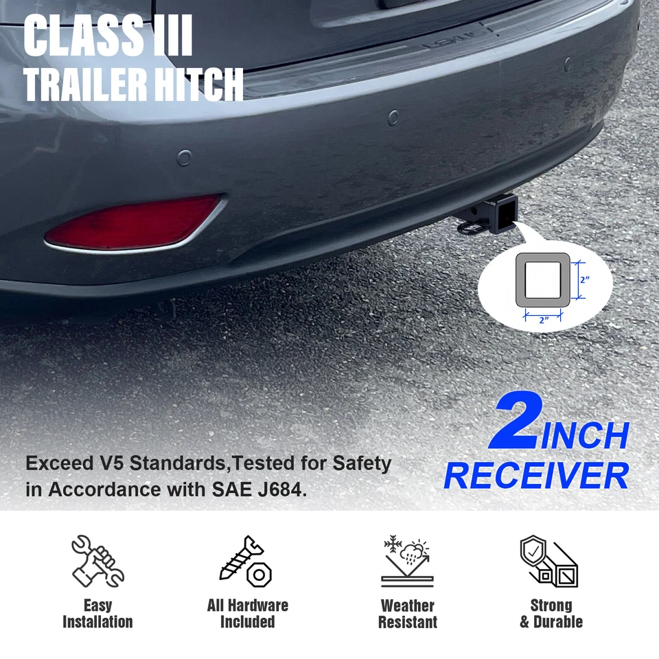 Receptor de enganche de remolque clase 3 para Lexus RX350 RX450h 2010-2015 Foto 3 de 4