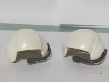 PLAYMOBIL X2 CASQUES PILOTE HÉLICOPTÈRE AVION CHASSE CASQUE MICRO SAUVETAGE P...
