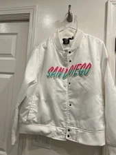 San Diego Padres City Connect Satin Varsity Bomber Jacket MLB Baseball