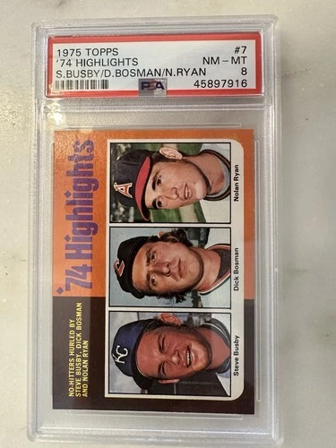 1975 Topps - '74 Highlights Nolan Ryan, Dick Bosman, Steve Busby #7