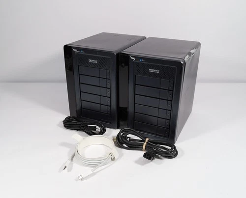 (Lot of 2) Promise 6 Bay Pegasus2 R6 Thunderbolt 2 RAID Storage 12x 2TB SATA HDD