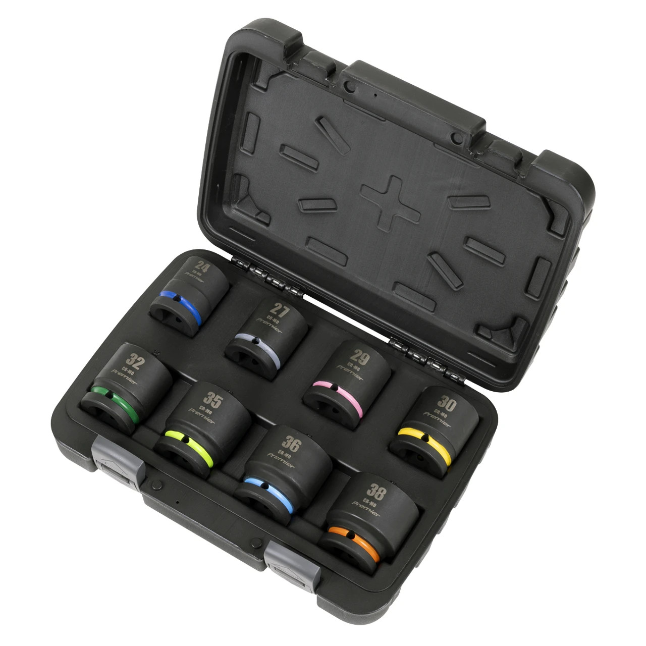 Sealey AK8890M Standard Impact 3/4'' Socket Set 24mm - 38mm Colour Coded In Case