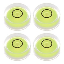 4pcs Round Bubble Level 15x6mm Mini Circular Bullseye Spirit Levels, Lime