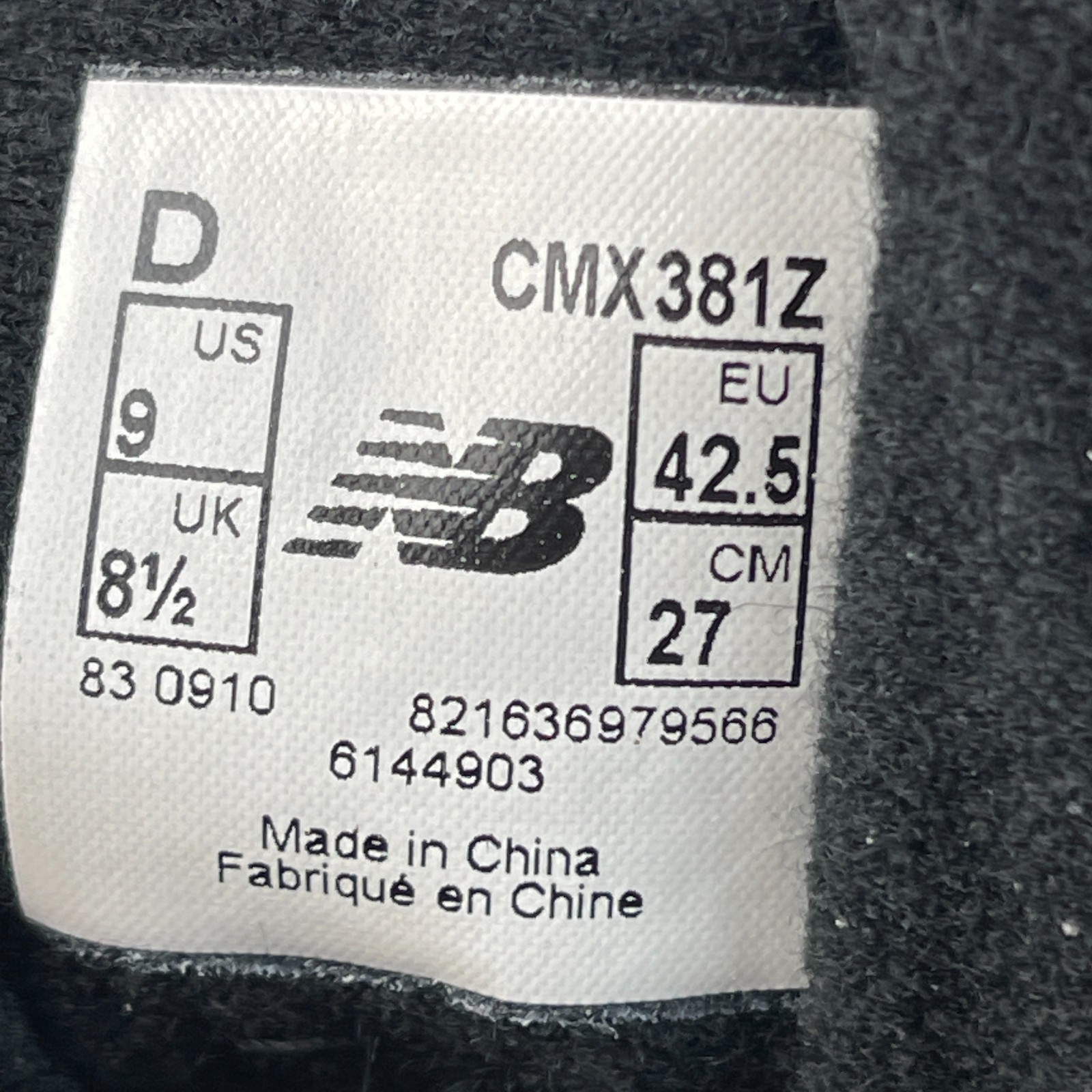 New Balance Men’s Cross Training Sneakers 9D Black Leather Shoes CMX381Z thumbnail 12