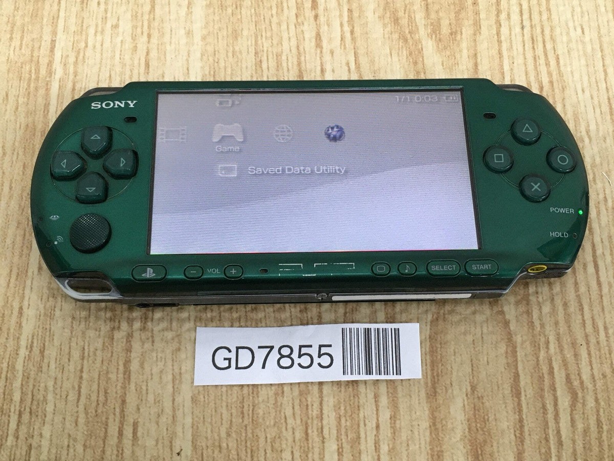 GD7855 With Defects - PSP-3000 SPIRITED GREEN SONY PSP Console