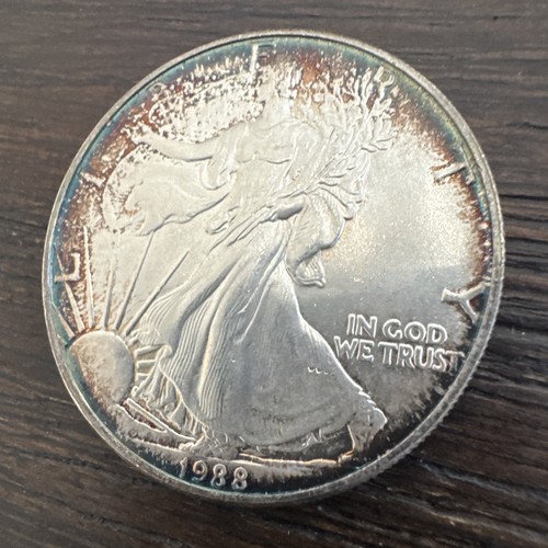 Lot of 2 - 1988 $1 American Silver Eagles - 1 Oz - 99.9% - Lot H - Picture 12 of 20
