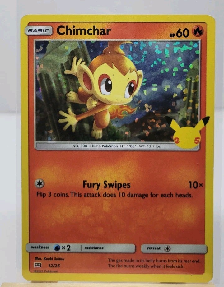 CHIMCHAR 2021 POKEMON MCDONALD'S 25TH ANNIVERSARY HOLO #12/25