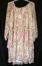 NWT Lauren Conrad Blushing Bouquet Mini Dress Women’s 4X Floral Summer Spring 