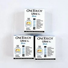 Lot Of 3 LifeScan OneTouch Ultra Diabetic Test Strips Blue Box of 50 READ New