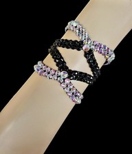 Ballroom/Latin Dance Dress Jewelry Braselet. Crystals AB/Jet luxe 