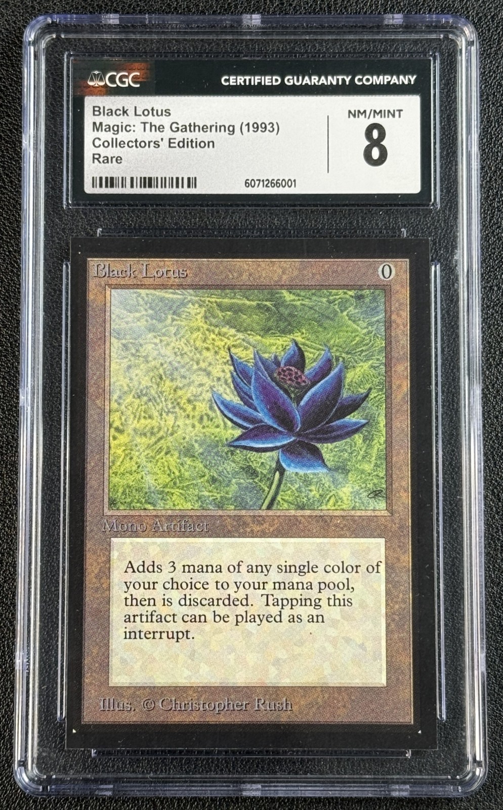 BLACK LOTUS CGC 8 1993 MAGIC: THE GATHERING MTG COLLECTORS EDITION RARE NNO 6001