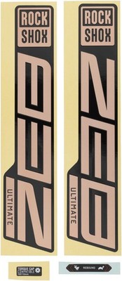 RockShox Fork Decal Kit - ZEB Ultimate 27/29'' Matte Copper Foil/High Gloss Black