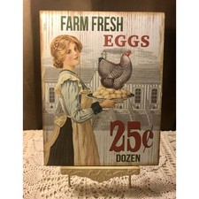 Farmhouse Chicken Lady, Farm Fresh Eggs Handcrafted Plaque / Sign