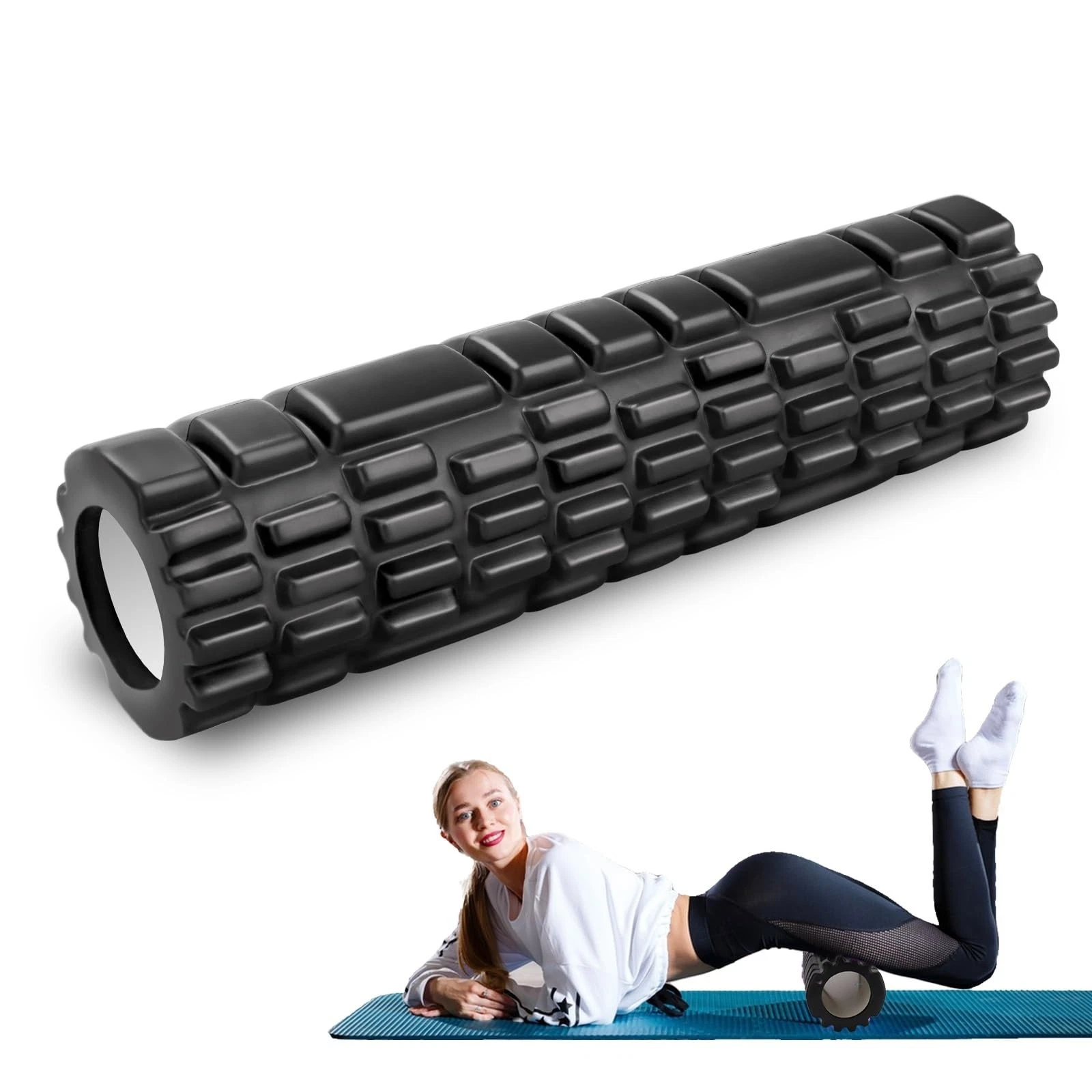 Fascia Roller with 3D Texture Massage, Foam Roller Massage, Massage Roller, Fitness R...