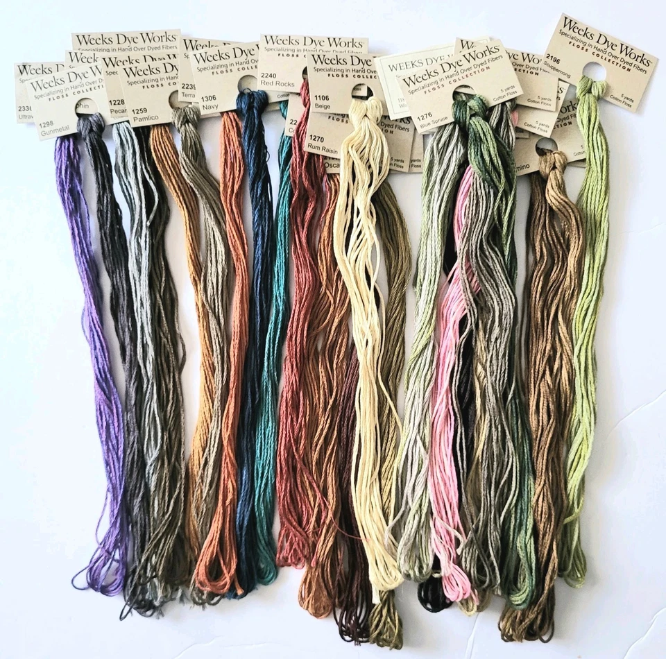 LOT OF 58 SKEINS FLOSS WEEKS DYE WORKS, SAMPLER THREADS, CRESCENT COLOURS, MORE - Image 4 of 4