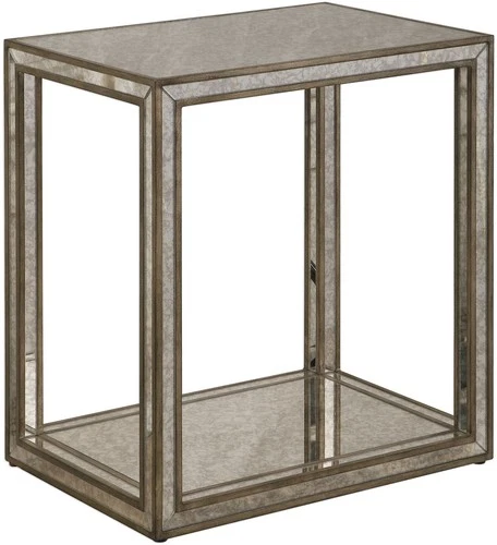 Uttermost 24858 Silver Julie 16"L Glass & Birch Wood End Table - Picture 1 of 4