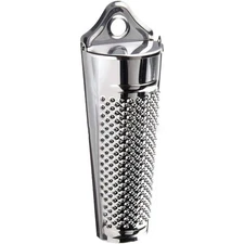 Silver Multifunctional Stainless Steel Ginger Garlic Nutmeg Hand Grater