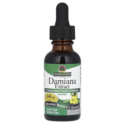 Nature s Answer Damiana Alcohol-Free 2 000 mg 1 fl oz 30 ml Gluten-Free, GMP
