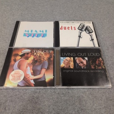 Lot of 4 Soundtrack CDs Miami Vice Duets Tin Cup Living Out Loud Jazz Vocal Pop