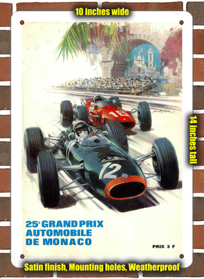 Metal Sign - 1967 Monaco Racing Program - 10x14 inches