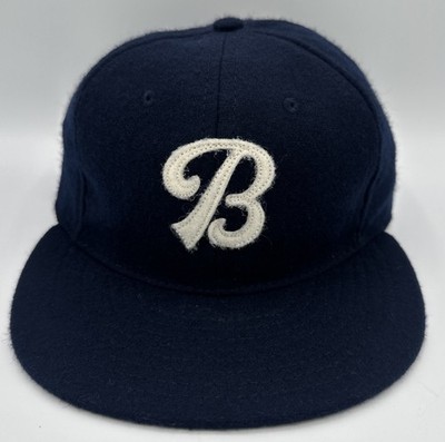 Ebbets Field Flannels Buffalo Bisons 1959 Wool Strapback Hat Navy Made in USA