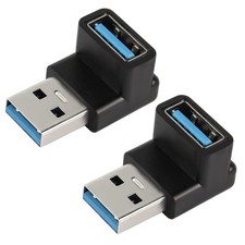 90 Degree USB 3.1 Adapter USB A Male To Female Right Angle Coupler OTG 2 PCS