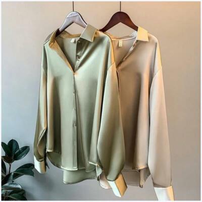 Blusas De Mujer MAnga larga Camisa Elegantes FiNa de Moda Casuales NEW