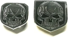 Set Skull Badass Grille Tailgate Emblem Badge For RAM 1500 2500 3500 2013-2018