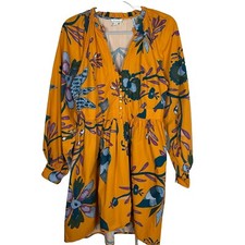 Anthropologie Women’s Sz M Let Me Be Cotton Mini dress Tropical Vacation Boho