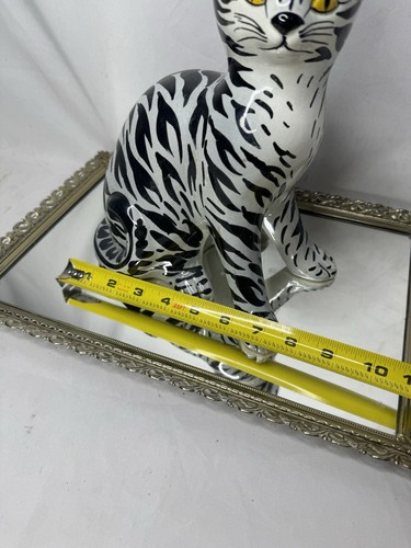Seltene italienische Keramikkatze aus der Mitte des Jahrhunderts von Raymore Keramik, MCM Katzenskulptur - Bild 9 von 12