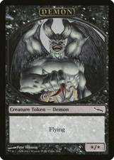 Magic Player Reward 9er Set Dämonenchips - Mtg - Demon Token Mirrodin