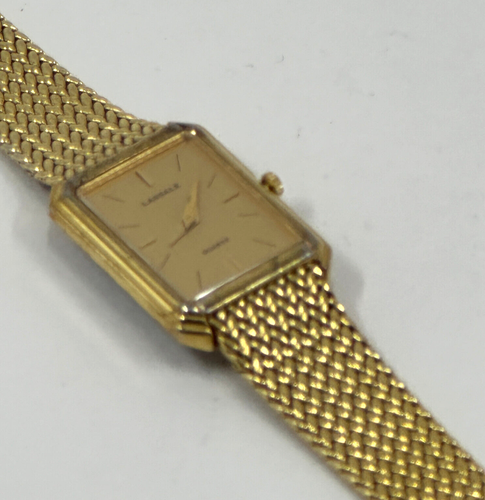 Seiko Lassale Watch Quartz M5025 on Gold Mesh Strap Tested 18kt Used Minimally - Picture 9 of 16