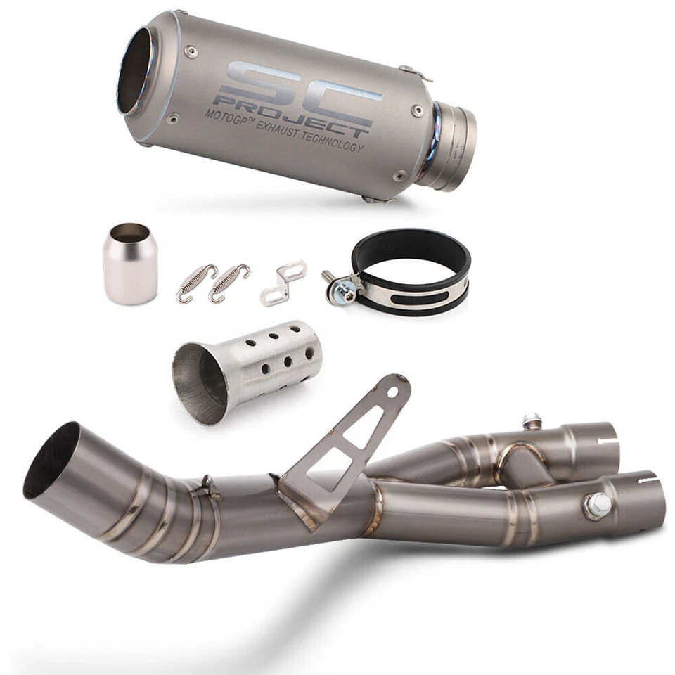 YZF R1 2015-2023 for Yamaha MT-10 Titanium System Exhaust Link Pipe Muffler Tips - Image 3 of 4