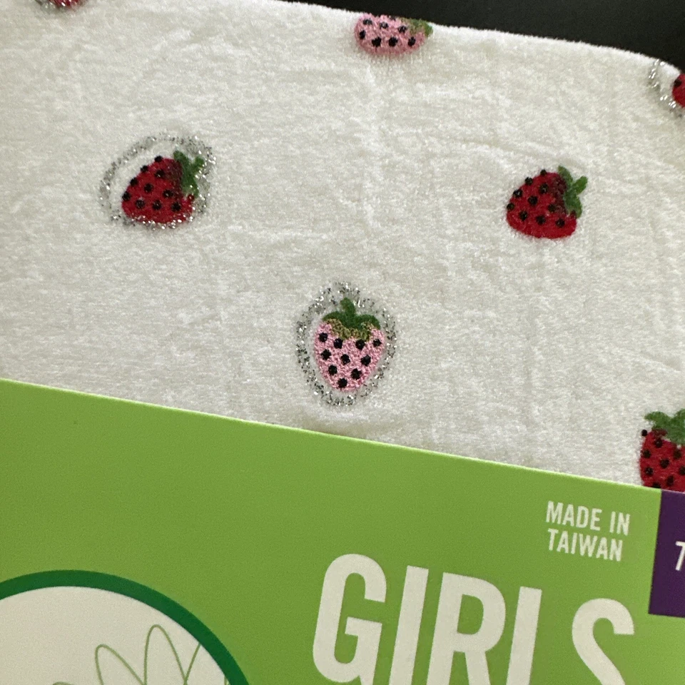 NUEVAS Medias Circo Fresa Brillo Blanco 7-8-9-10 Nuevas en Paquete Nuevas con Etiquetas Niñas Nylons Foto 3 de 4