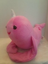 TALKING PLUSH DOLL FIGURE HUGS PINK RACHEL WOWWEE FINGERLINGS NARWHAL WHALE TOY