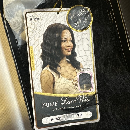 Prime Collection Lace Wig 100% Virgin Human Hair Style H3021 Color 1B - Picture 3 of 4