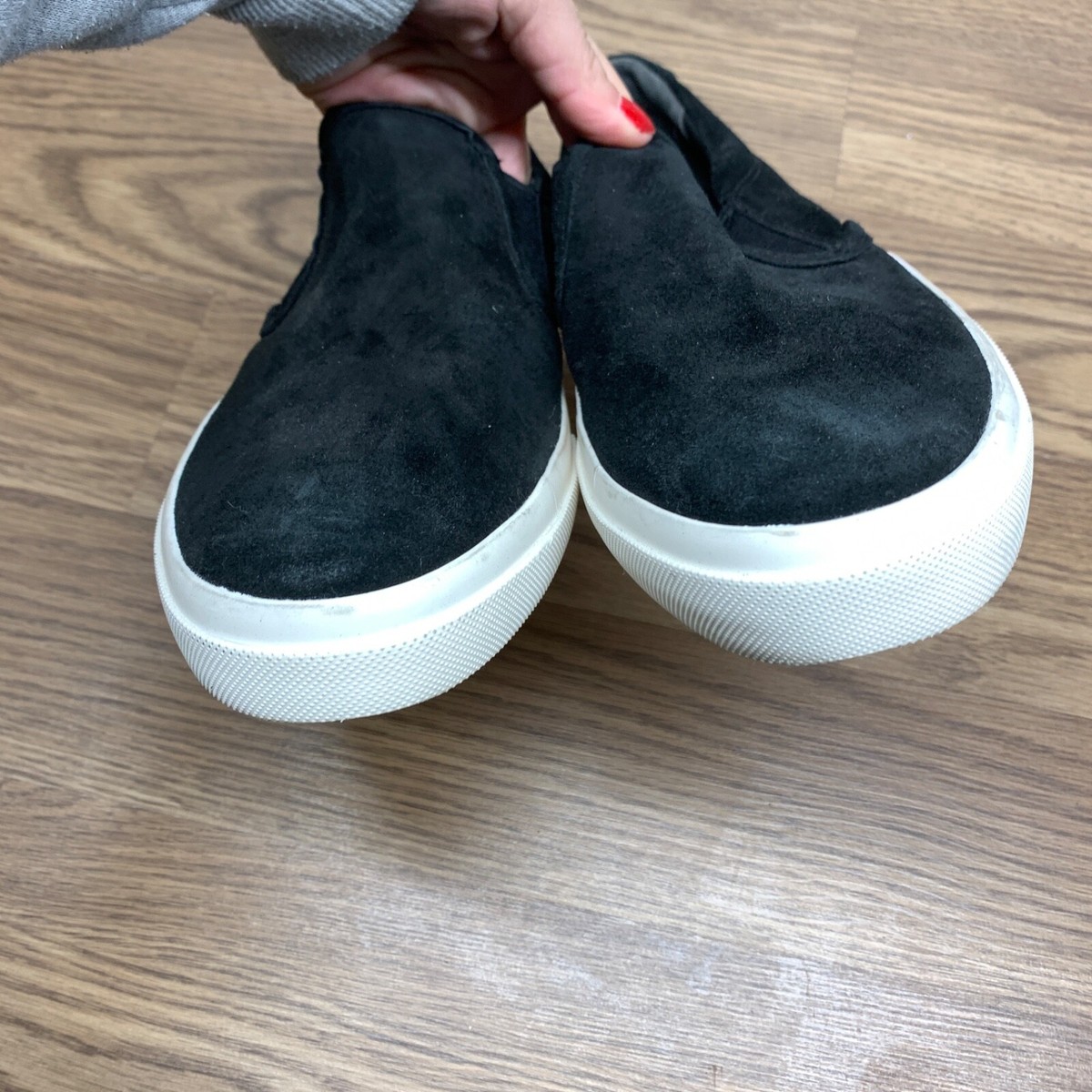 Vince Mens Fairfax Suede Slip-On Sneakers - Black Suede - Size 7.5 EU 40.5 M Lakewood Suede Sneaker in Sneakers | Vince main image 4