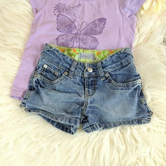 Camisa Arizona Levi's Jean Pantalones Cortos Niñas 5 Pantalones de Sudadera Paquete Fairy Play Playa Foto 3 de 4
