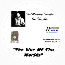 WAR OF THE WORLDS ORIGINAL BROADCAST - Old Time Radio OTR On 1 Audio CD 52 Mins