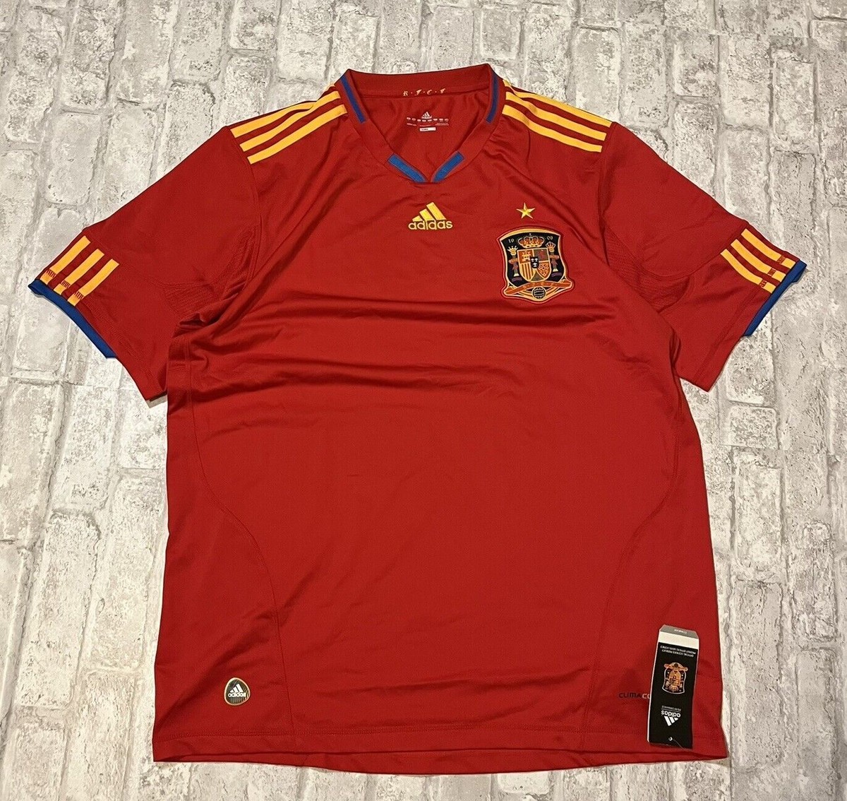 Spain Football adidas Jersey Soccer Men' SIZE Large 08/09 AT9 | eBay